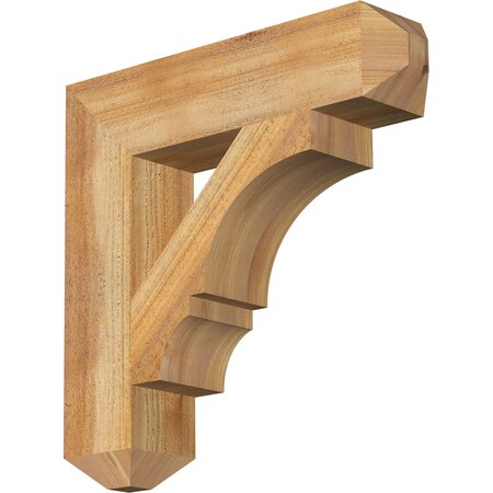 Ekena Millwork Balboa Craftsman Rough Sawn Bracket, Western Red Cedar, 4"W x 18"D x 18"H BKT04X18X18BOA04RWR